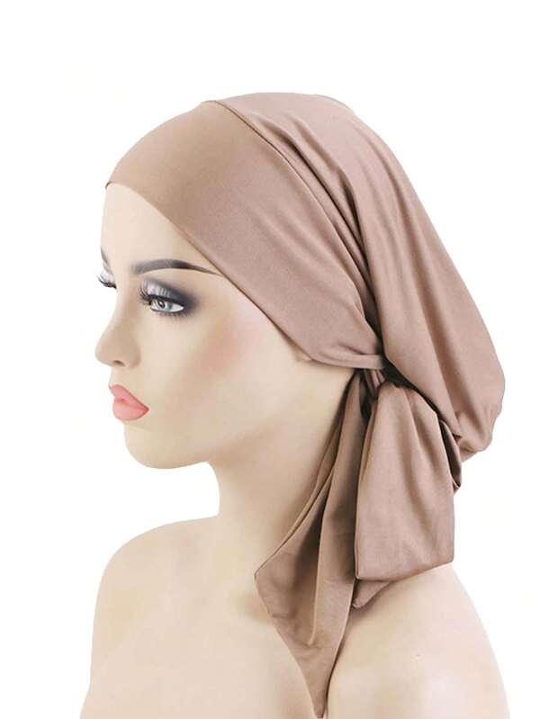 1 peça de gorro feminino com fita elástica, chapéu turbante, faixa de cabeça, chapéu pirata