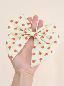 1pc Back To School Hair Bows For Students Pencil Apple Pattern Bow Alligator Clips Cute Pencil Apple Printed Bow Hair Clips For First Day Of School Term Begins Gifts Bow Barrettes Teens Hair Accessories