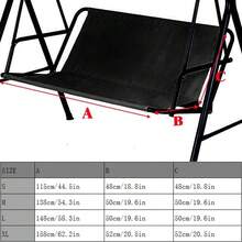 Chair Swing Seat Cover, 600D Thickened Oxford Cloth Chair Cover, Heavy-Duty Swing Seat Cover, Outdoor Garden Seat Rain Cover - 黑色 - 查看 4