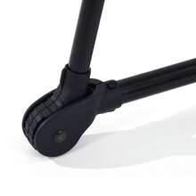 Meubles Cosy Folding Desk, Laptop Table, Bedroom Breakfast Table, Bedside Table, Kitchen Shelf, Coffee Table With Tray, 4 Adjustable Heights, 3 Tilt Positions, Metal Frame With Cup Holder, Black, 53cm X 37.5cm X 48.8/60.5/65.5/70.5cm - Black - View 9