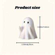1pc Creative Ghost Pen Holder, Cute Desktop Decor Resin Ornament, Halloween Gift Idea