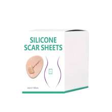 4 * 150cm Silicone Scar Camouflage Patch, Silicone Gel Scar Hiding Tape For Daily Care, Khaki Color