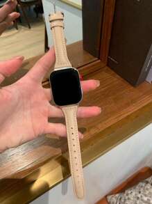 1 条男女通用时尚纤薄皮革表带，适用于华为 Watch Fit 1/2/3