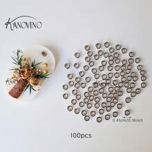 KANOVINO 30个/100个装金属环，用于DIY香氛蜡片，内径4.5毫米，香氛蜡片制作配件，银色和金色可选，高品质蜡片垫圈配件 - 混合色 - 查看 13