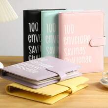 KKC 100 Envelopes Money Saving Challenge - A5 Money Saver Budget Binder Book With Cash Envelopes And Numbers, 100-Days Of Easy And Funny Ways To Save $5,050 Cash Envelope Challenge Binder - 紅色 - 查看 3