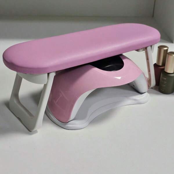 1 pieza de Reposabrazos plegable y suave para manicura, reposabrazos para manos para suministros de técnica de uñas para mesa de manicura