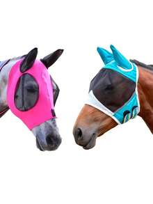 1 件户外骑马用品，马面罩，透气弹性兜帽，防虫咬，可水洗 - 彩色 - 查看 6