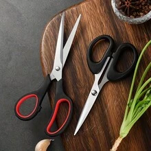 3 Pieces/Set Household Multifunctional Stainless Steel Scissors, Kitchen Scissors, Household Scissors, Office Scissors, And DIY Scissors. - đỏ-đen - Xem 6
