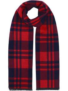 Bufanda larga suave de invierno para hombres de American , bufanda de cuadros con borlas para hombres, bufandas clásicas suaves - Rojo - Ver 17