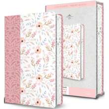Biblia RV1960 LETRA GIGANTE Rosada Con Flores Imitación Piel 14 puntos con canto pintado - Libro único - Ver 1
