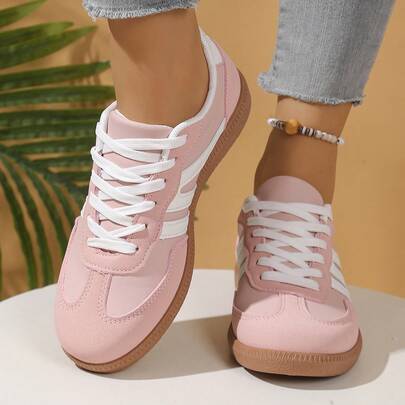 Hidkat Women's Summer Casual Flat Comfort Shoes, Non-Slip Splice Color Outdoor Sports Shoes, Spring/Autumn