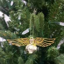 20 chiếc Cánh Phù Thủy Vàng (Có Chấm Keo) Giấy Trang Trí Bao Bì, Thiết Kế Lông Vũ Giấy Lấp Lánh Thanh Lịch, Thích Hợp Cho Trang Trí Cây Thông Noel, Tiệc Sinh Nhật Và Sự Kiện Theo Chủ Đề Kỳ Ảo - Nhiều màu - Xem 3