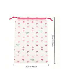 2/5/8/10/15 樱桃图案透明塑料收纳袋，便携式旅行鞋袋，鞋袋，抽绳鞋袋整理袋，男女通用 - 卡通靴袋鞋盒鞋盒鞋收纳盒鞋收纳配件，适用于旅行、度假、邮轮、夏季假期旅行包、旅行用品、大学宿舍、家庭学校必备、邮递员必备、返校必备 - 彩色 - 查看 7