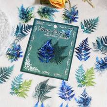 20 peças de adesivos decorativos de folhas de plantas para animais de estimação, adesivos decorativos para diário, material para scrapbooking, decoração para álbum, adesivos de diário