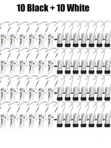20pcs Premium Stainless Steel Clothes Clip,Adjustable Metal Pants Hanger With Clips, Laundry Clothes Nail With Hook, Portable Hanging Clothes Clip,50/40/30/15/10/5/1pc Wardrobe Organizer, Boot Hangers For Closet, Clips With Hooks, Multi-Function Single Clip Clothes Hanger, Bootleg Clip, For Pants, Hats, Skirts, Socks, Shoes Dress Pants Shoes Boots,Skirt,Spring,Minimalist,Summer Tops - Multicolor - View 17