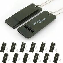 12pcs Multi-Frequency Outdoor Survival Whistle, Emergency Rescue Whistle, High-Pitch Triple Tone, Suitable For Camping And Hiking, High Decibel Outdoor Rescue Whistle - Applicable For Outdoor Camping, Sports Referee Whistle, Command Whistle