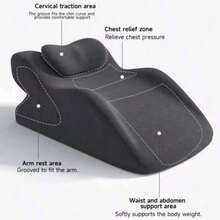 1 件装放松俯卧枕面朝下枕人体工学记忆海绵睡眠枕床用柔软楔形支撑阅读使用手机