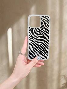 GALLAPLE Zebra Print Magnetic Phone Case, Stylish And Wild,Made Of Soft Material That Is Drop-Proof, Shock-Proof, And Scratch-Resistant, It Is Dirt-Resistant And Durable, Compatible With IPhone 17Promax/17Pro/17AIR/17/16Promax/16Pro/16Plus/16/15Promax/15Pro/15Plus/15/14Promax/14Pro/14Plus/14/13Promax/13Pro/13/12Promax/12Pro/12/11Promax/11Pro/11/XSMAX/X/XS - 白色 - 查看 3