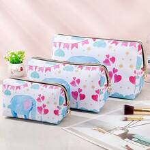 Cosmetic Travel Packing Organizer - Amor elefante azul - Ver 12