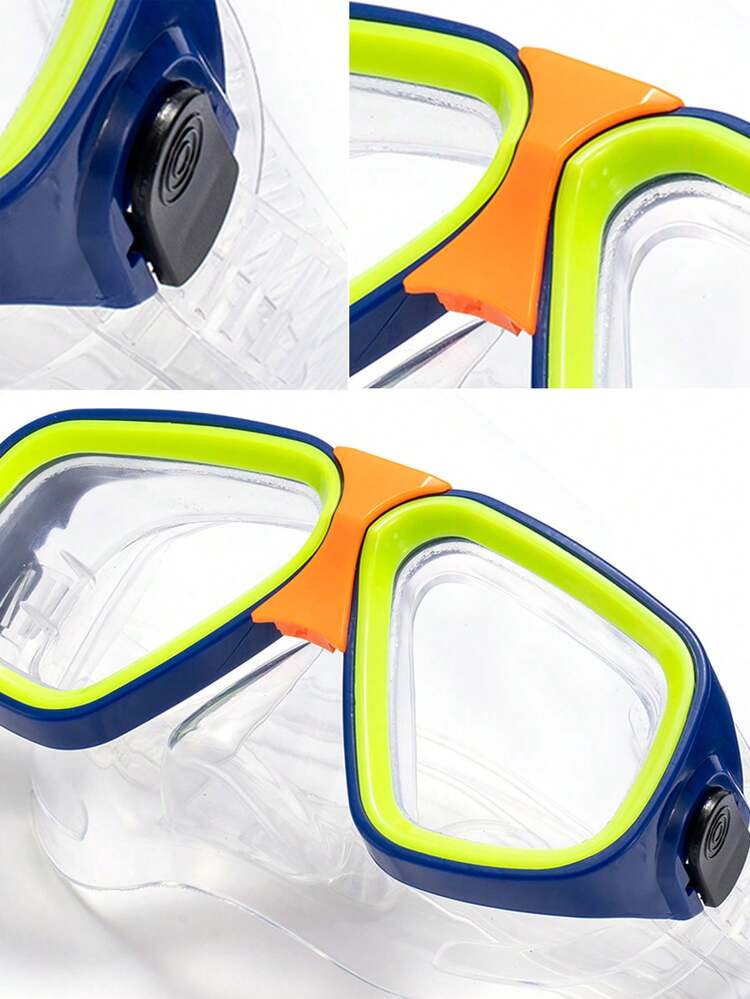 Snorkelutrustning för vuxna, professionella snorkelglasögon, imfri dykmask, läckagefria simglasögon och torrsnorkel för dykning, snorkling, simning, strandtillbehör, poolmadrass - Multifärgad - Visa 4