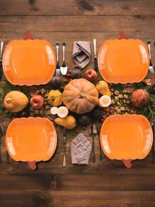 10/20 件秋季南瓜纸盘，一次性盘子 9 英寸感恩节丰收橙色派对餐盘，适用于秋季节日餐饮活动餐饮派对礼品，万圣节派对礼品，适用于厨房家居餐饮用品 - 橘色南瓜 - 查看 5