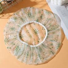 1/3个装可调节印花浴帽，高品质，可重复使用，带松紧带，适合女士水疗沙龙使用。加厚防水浴帽，油浴帽，一次性防水单层卡通干发帽，睡眠帽 - 彩色 - 查看 10