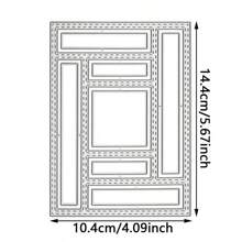 Steel Cutting Dies, Hollow Rectangular Frame Cutting Die Mold, For DIY Paper Craft, Greeting Cards, Embossing, Home Decor Projects