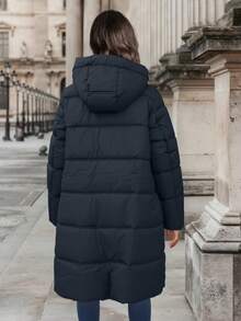 Risissida 女士双面穿外套 - 这款双层外套让您在秋冬季节保持时尚 - 藍色 - 查看 2