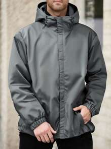 新款男士防风连帽夹克，秋冬