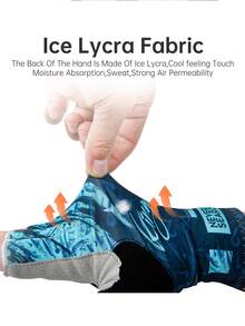 Kingdom 户外运动防滑钓鱼手套冰莱卡面料透气骑行自行车自行车露营徒步露指手套 - 彩色 - 查看 6