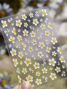 Beautizon Nailartlab 1张3D立体花卉美甲贴纸，DIY Y2K风格节日美甲装饰5D浮雕贴纸美甲贴 - 彩色 - 查看 7