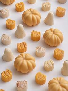 5 件感恩节南瓜蜡烛模具，秋季香味茶蜡烛模具，适用于蜡烛、芳香疗法、肥皂制作、家居装饰、节日派对、万圣节装饰（不含蜡烛） - 彩色 - 查看 9