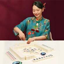 1 Set Traditional Chinese Mini Mahjong Game Set With 144 Tiles, Travel Mahjong, Interactive Game, Party Game, Festival Game, Creative Gifts, Travel Game, Birthday Party Supplies, Birthday Gifts - Multicolor - View 6