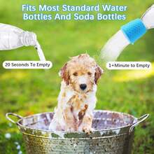 2pcs Portable Multifunctional Silicone Pet Shower Head, Universal Fit For Standard Plastic Bottles, Innovative Dog Wash Spray Nozzle For Camping, Hiking & Beach Trips, Pet Grooming & Cleaning Supplies