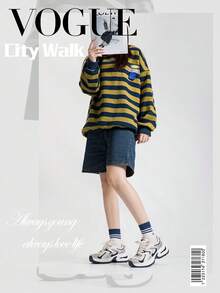 Alan Vincent[Free Returns And Exchanges][Local Delivery][Quick Arrival][City Sneaker Series]Women's Sneakers New Thick Soled Height-Increasing Women's Beige And Blue Shoes Fashionable And Comfortable Soft Shoes Can Be Paired With Various Pants And Clothes Outdoor Sports Shoes Street Style Box Packaging - Màu be - Xem 2