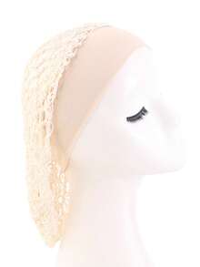 1pc Elastic Wide-Brim Hair Net Cap, Comfortable Breathable Lightweight Practical Hair Cover For Nurses, Handmade Crochet Hair Net, Hair Accessories ,Hair Styling Tools - Multicolor - View 6