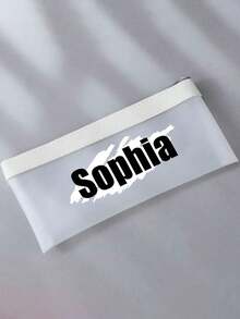 1pc Custom Frosted PVC Pencil Case Graffiti Stationery Storage Bag Student Opening Gift Pencil Case Custom Simple And Creative Large Capacity Transparent Zipper Pencil Case Suitable For Holiday Gifts, School Gifts, Graduation Gifts, Party Gifts, Giving To Sons, Daughters, Fathers, Mothers, Good Friends, Boyfriends, Girlfriends, Classmates, And Family. Suitable For Schools, Indoor, Outdoor, And Offices,For School Supplies,Back To School,Office & School Supplies,Xmas Decoration,Pencil & Marker Cases - Multicolor - View 9