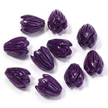 10颗/包贝壳粉仿珊瑚茉莉花蕾散珠7X9mm粉玉兰花手工手链耳环念珠DIY珠宝用品 - 花苞散珠 - 查看 16