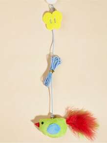 1 pieza Juguete interactivo de gato con cuerda elástica para colgar - Juguete colgante gracioso y divertido para mascotas
