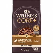 CORE+ Formerly RawRev Dry Dog Food With Freeze Dried Pieces Grain Free High Protein Natural Wild Game Duck Lamb Wild Boar Rabbit Recipe (4Pound Bag) - 野味 - 查看 2