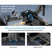 Equipped With Screen Control, Drone, Aerial Photography E99, Optical Flow Hover, Lighting, Aircraft, Foldable Remote-Controlled Airplane, Beginner, Birthday Gift - Multicolor - View 6