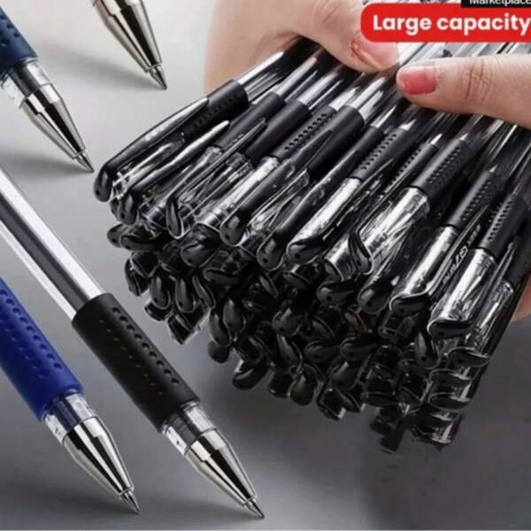 6 a 15 piezas Bolígrafos neutros de estándar europeo Tinta de carbono para oficina y firma, punta de bala de 0.5mm en colores rojo, azul y negro, útiles escolares, suministros para la escuela