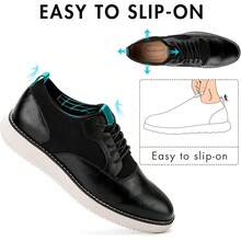 Men's Oxford Shoes Dress Shoes Men's Lightweight Lace-Up Fashion Shoes-20256688 - 黑色-07 - 查看 2