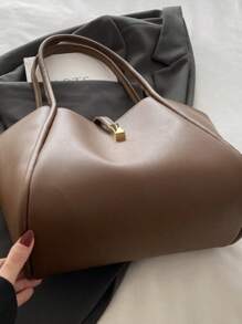 2025新款女士大容量包，单肩通勤包，妈妈包，高端复古简约手提包