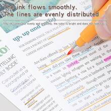 6 Stücke Wasserbasierte Farbstifte Set, Filzstifte in Makronen-Farben, Kalligraphiestifte für tägliches Schreiben, Tagebuch, Notizen und Zeichnen, geeignet als Schulmaterial