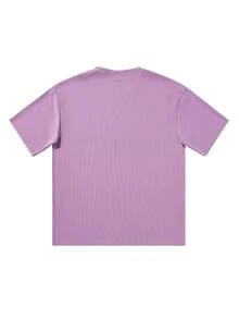 Men's Lightweight Breathable T-Shirt, Polyester Slim Fit Short Sleeve Casual Sports Top, Summer - Purple - View 3