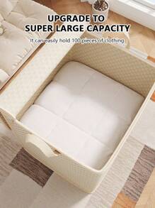 Large Capacity Foldable Storage Box (30/110/150/220L) - Multi-Size Zippered Storage Bins, Suitable For Clothes, Bedding And Sheets, Durable Fabric, Ideal For Wardrobe And Under Bed Storage.