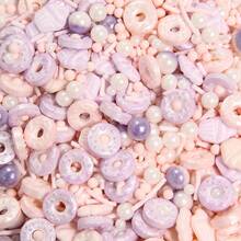 Sprinkle Sugar Pearls, Suitable For Decorating Cakes, Ice Cream, Desserts. Applicable For Commercial Use In Pastry Shops And Bakeries. Can Be Mixed With Fantasy Shell Heart-Shaped Sweets And Baked Goods For Decoration. - Pink Donut Ice Cream - View 3