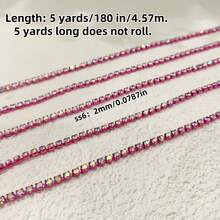 (5码/10码)银色AB钻、水晶钻密链、银钻、爪链、钻石链、钻石爪链、钻石装饰链、电泳链、电镀密爪钻石缝纫工艺链DIY、圣诞节和万圣节装饰、优雅简约身体链、钻石装饰链、 - 彩色 - 查看 32