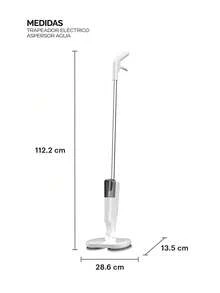 Trapeador eléctrico con depósito de agua y aspersor. Limpieza profunda sin esfuerzo. - Blanco - Ver 7
